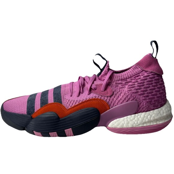 Adidas Trae Young 2.0 Mens Size 13.5 Sneakers Basketball Knit Upper Pink/Gray - Picture 4 of 9